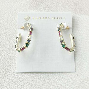 Kendra Scott Madelyn Hoop Earrings | Multi Mix Gold